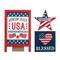 Glitzhome® Patriotic Americana Tabletop Sign Set